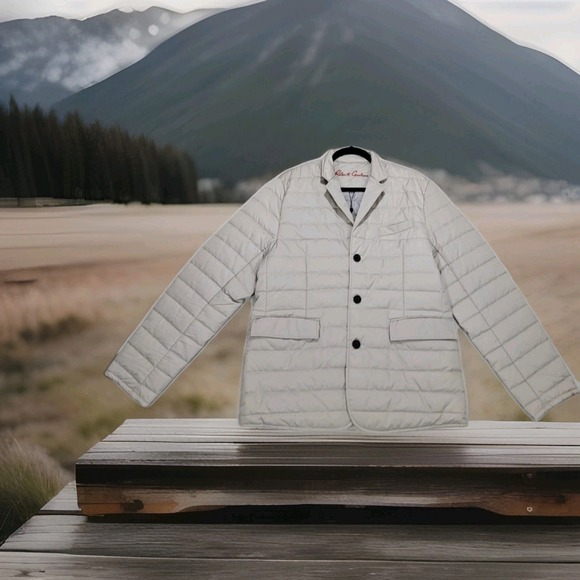 Robert‎ Graham Coat Mens M NEW Devonshire Grey Quilted Dress Single Breasted - Picture 7 of 12